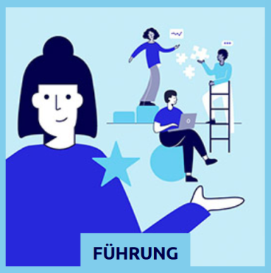 Person zeigt auf verschiedene Szenen der Zusammenarbeit und Kreativität.